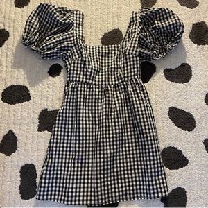 Abound Gingham Puff Sleeve Mini Dress
